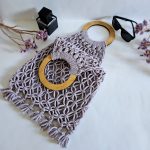 Сумка Авоська «Wood» Французский серый из полиэфирного шнура