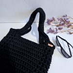 Сумка для покупок Шопер «MEGA» Black L из полиэфирного шнура