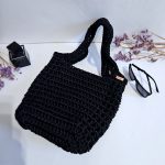 Сумка для покупок Шопер «MEGA» Black L из полиэфирного шнура