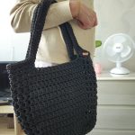Сумка для покупок Шопер «MEGA» Black L из полиэфирного шнура
