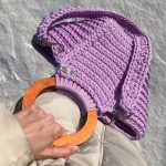Вязаная сумка Тоут (Tote Bag) «FREYA» Сирень из полиэфирного шнура