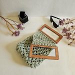 Сумка Авоська «Wood Box» Пыльная мята из полиэфирного шнура