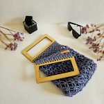 Сумка Авоська «Wood Box» Синий туман из полиэфирного шнура