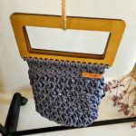 Сумка Авоська «Wood Box» Синий туман из полиэфирного шнура