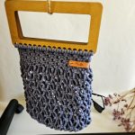 Сумка Авоська «Wood Box» Синий туман из полиэфирного шнура