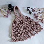 Купить Сумка Авоська «ETHNO» Пыльная роза из полиэфирного шнура в Минске