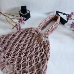 Сумка Авоська «ETHNO» Пыльная роза из полиэфирного шнура