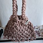 Сумка Авоська «ETHNO» Пыльная роза из полиэфирного шнура