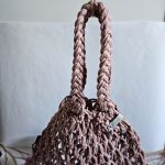 Сумка Авоська «ETHNO» Пыльная роза из полиэфирного шнура