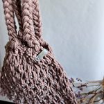 Сумка Авоська «ETHNO» Пыльная роза из полиэфирного шнура