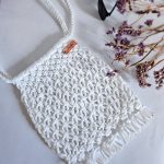 Сумка через плечо «Кросс-боди «BOHO» Белый кристалл из полиэфирного шнура
