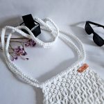 Сумка через плечо «Кросс-боди «BOHO» Белый кристалл из полиэфирного шнура