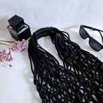 Сумка Авоська «SIMPLE» Черный квадрат из полиэфирного шнура