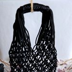 Сумка Авоська «SIMPLE» Черный квадрат из полиэфирного шнура