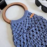 Сумка Авоська «Wood Multicolor» Синий туман из полиэфирного шнура