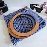 Сумка Авоська «Wood Multicolor» Синий туман из полиэфирного шнура