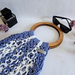 Сумка Авоська «Wood Multicolor» Морская гладь из полиэфирного шнура