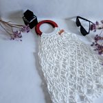 Сумка Авоська «Wood» Белый кристалл из полиэфирного шнура