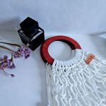 Сумка Авоська «Wood» Белый кристалл из полиэфирного шнура