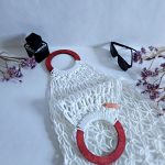 Сумка Авоська «Wood» Белый кристалл из полиэфирного шнура