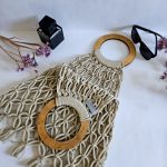 Сумка Авоська «Wood» Морской песок из полиэфирного шнура