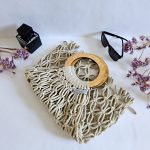 Сумка Авоська «Wood» Морской песок из полиэфирного шнура