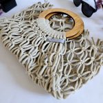 Сумка Авоська «Wood» Морской песок из полиэфирного шнура