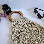 Сумка Авоська «Wood» Морской песок из полиэфирного шнура