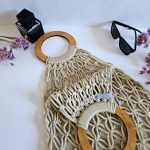 Сумка Авоська «Wood» Морской песок из полиэфирного шнура