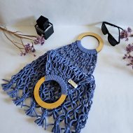 Сумка Авоська «Wood» Синий туман