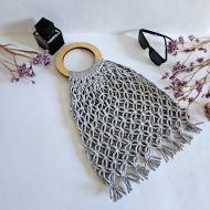 Сумка Авоська «Wood» Серебро