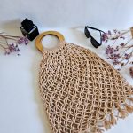 Сумка Авоська «Wood» Розовый жемчуг XL из полиэфирного шнура