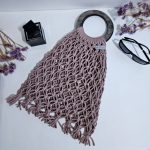 Сумка Авоська «Wood» Пыльная роза из полиэфирного шнура