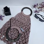 Сумка Авоська «Wood» Пыльная роза из полиэфирного шнура