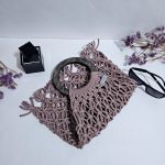 Сумка Авоська «Wood» Пыльная роза из полиэфирного шнура