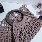 Сумка Авоська «Wood» Пыльная роза из полиэфирного шнура