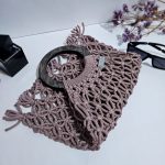 Сумка Авоська «Wood» Пыльная роза из полиэфирного шнура