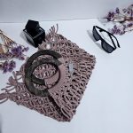 Сумка Авоська «Wood» Пыльная роза из полиэфирного шнура