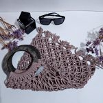 Сумка Авоська «Wood» Пыльная роза из полиэфирного шнура
