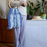 Сумка Авоська «Wood Multicolor» Морская гладь из полиэфирного шнура