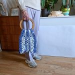 Сумка Авоська «Wood Multicolor» Морская гладь из полиэфирного шнура