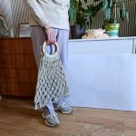 Сумка Авоська «Wood» Морской песок из полиэфирного шнура