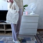 Сумка через плечо «Кросс-боди «BOHO» Белый кристалл из полиэфирного шнура