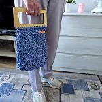 Сумка Авоська «Wood Box» Синий туман из полиэфирного шнура