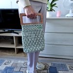 Сумка Авоська «Wood Box» Пыльная мята из полиэфирного шнура