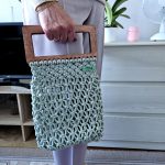 Сумка Авоська «Wood Box» Пыльная мята из полиэфирного шнура