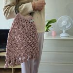 Сумка Авоська «Wood» Пыльная роза из полиэфирного шнура