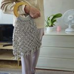 Сумка Авоська «Wood» Серебро из полиэфирного шнура