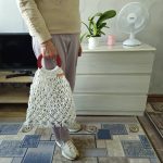 Сумка Авоська «Wood» Белый кристалл из полиэфирного шнура