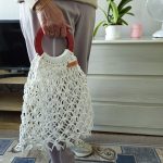 Сумка Авоська «Wood» Белый кристалл из полиэфирного шнура